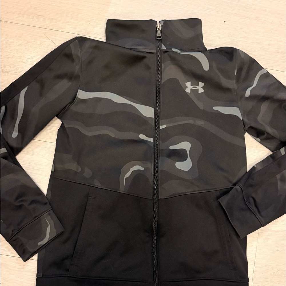 Under Armour Black and Gray Zip-Up